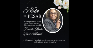 Nota de falecimento – Rosilda Rocha Pires Macedo